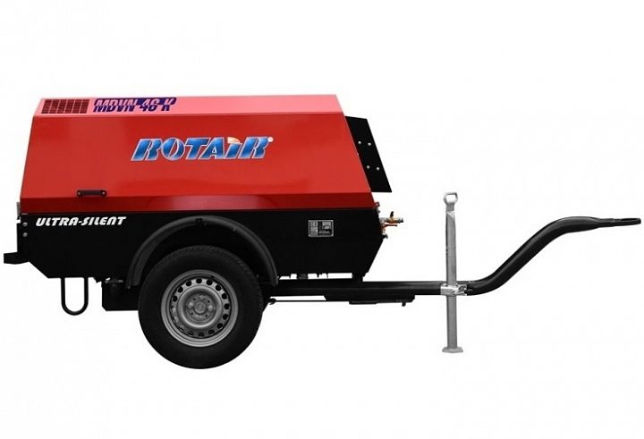 Дизельный компрессор Rotair MDVN 53K-10 на шасси