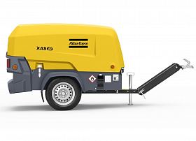 Дизельный компрессор Atlas Copco XAS 48 KD с генератором на шасси — фото 2